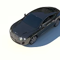 Black Bentley Sports Car With Sleek Design Front Grille And Silver Wheels