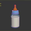 Essential Clear Baby Bottle With Blue Cap Yellow Nipple And Milk
