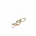 Gold Twisted Chandelier Modern Artistic Abstract Curved Design For Interior