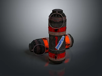 Grenade Gun Grenade Ammunition Military Grenade Smoke Bomb Science Fiction Grenade Throwing Weapon 3d model