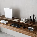 Headset mouse keyboard ornaments combination 3d model