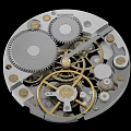 Intricate Clock Mechanism Interior With Interlocking Gears And Metal Components 3d model