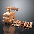 Self-made armed car modified car modified chariot chariot chariot 3d model