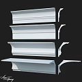 White Decorative Architectural Components With Various Styles For Interior Use
