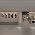 Modern Minimalist Clothing Store Interior With Arched Windows Mannequins And Bench
