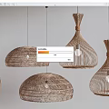 Handwoven Rattan Pendant Lights With Modern Natural Design And Hanging Shapes