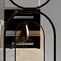 Modern partition glass screen partition 3d model