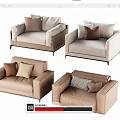 Single sofa 3d model