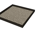 Outdoor Playground Sandbox with Square Wooden Frame Filled with Smooth Sand