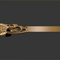 Luxurious Elegant Gold Fashion Ring With Intricate Chain Design And Sparkling Diamond Accent