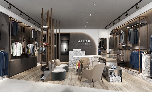 Modern Clothing Store 3d model