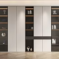 Modern Bookcase Interior Design With Glass Doors Books Decorative Items And Lighting