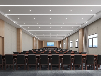 Modern large conference room report hall model