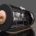 Dyson Interactive Zone in Retail Space with Product Display Shelves and Digital Screens