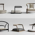 Modern Leisure Chairs With Various Designs Wooden Frames And Upholstered Seats