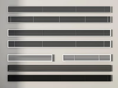 Air Conditioner Vents Different Styles And Modern Grille Designs For Home Use 3d model