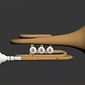 Glossy Golden Trumpet With Silver Valves As Home Decoration Piece