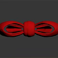 Red Shiny Bow Decorative Ornament Set for Home Interior Decoration