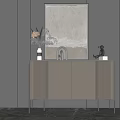 Modern Side Cabinet 3d model