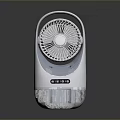 Gray White Desktop Computer Cooling Fan With Compact Design And Adjustable Controls 3d model