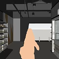 Bright Supermarket Department Store With Customers Shopping And Well Stocked Shelves