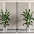 Modern glass partition glass screen partition 3d model