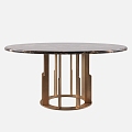 Stone round dining table 3d model