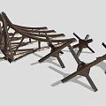 Furniture Metal Support Brackets with Multiple Cross and Triangular Rustic Designs