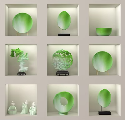 New Chinese Jade Jade Stone Gem Ornaments Gems Jade Jade 3d model