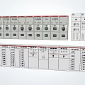 Industrial Electrical Control Panels With Circuit Breakers Indicator Lights And Technical Diagrams