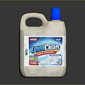 UltraClean White Plastic Liquid Detergent Bottle With 5L Capacity And Blue Cap
