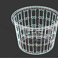 Gray Plastic Storage Basket with Holes Design for Home Organization Use