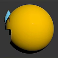 Funny Yellow Smiley Face Decorative Ornament Set with Blue Sweat Drop and Emoji Style Design