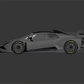 Gray Lamborghini Invencible Sports Car With Rear Spoiler And Aerodynamic Design