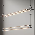 Modern Slim Tube Chandeliers With Metal Frame And Warm Lighting