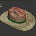 Natural Woven Straw Hat With Black Band For Casual Sun Protection