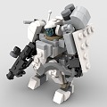 LEGO toy blocks mech warrior battle robot mechanical warrior 3d model