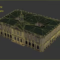 Classical Historic Building Exterior With Green Roof Arched Windows Multiple Floors And Symmetrical Design