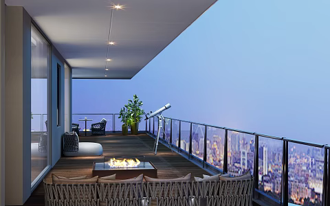 Post-modern balcony 3d model