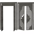 Dark Wooden Room Dividers With Laser Cut Geometric Patterns For Interior Decor