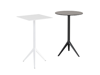 Table set simple atmosphere elegant 3d model