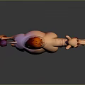 3D Camel Model In Cartoon Style With Orange Red Fur And Realistic Shading