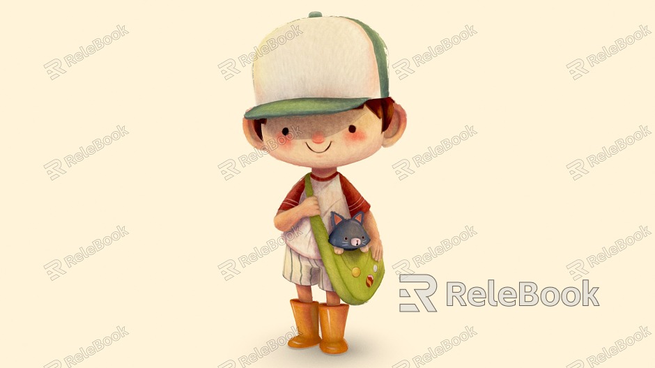 Modern Cartoon Boy Little Boy model