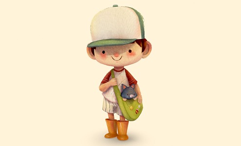 Modern Cartoon Boy Little Boy 3d model