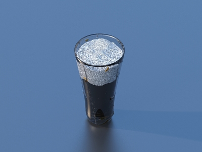 glass cola drink 3d model