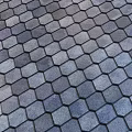 Hexagonal Floor Tiles In Dark Gray Blue With Textured Surface Arrangement Pattern 3d model