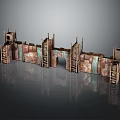 Medieval Castle Stone Walls With Towers Arches Stairs And Textured Surfaces