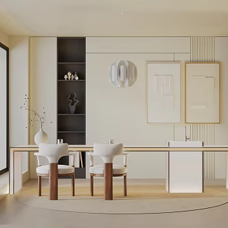 Modern dining table 3d model