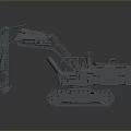 Tracked Functional Vehicle With Mechanical Arm For Construction Use Detailed Design 3d model