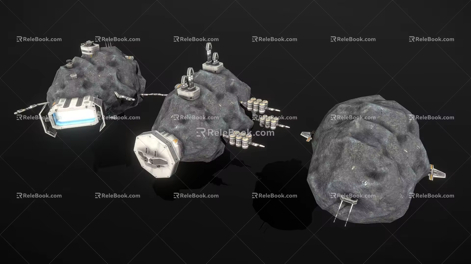 asteroid station 3d model